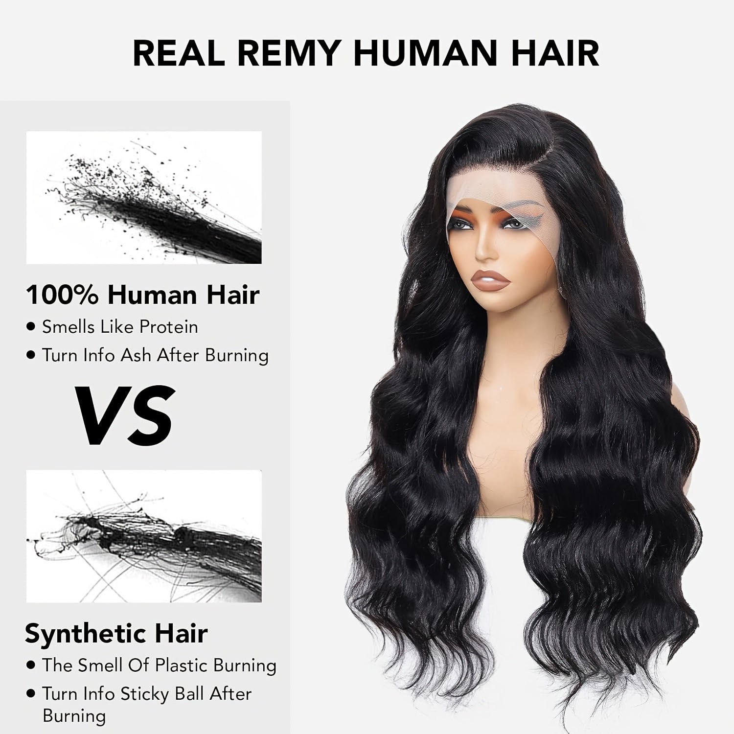 Body Wave Glueless Lace Front Wigs Human Hair Pre Plucked Brazilian 4*4 HD Lace Front Wigs Human Hair with Baby Hair Full Frontal Lace Wigs Human Hair for Women 200% Density Natural Black, Dress Up Hair, Cosplay Wig